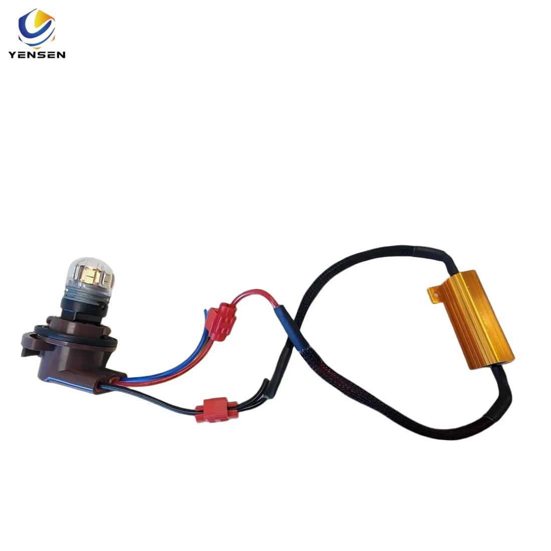 connect the LED load resistor between the LED light