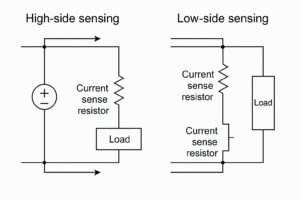 high-side vs low-side sensing