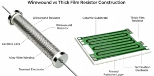 Wirewound vs thick film resistors